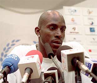 Garnett, en su rueda de prensa en Alcobendas (Madrid).
