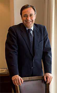 Florentino Pérez, en su despacho de la sede central de ACS.