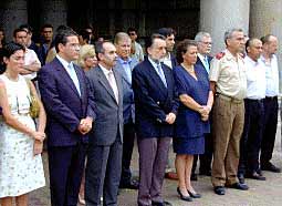 Manifestación frente al Ayuntamiento de Valencia.
