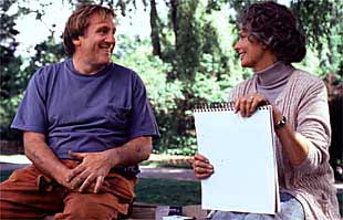 Gérard Depardieu y Sofia Loren charlan en el rodaje de  Between strangers .