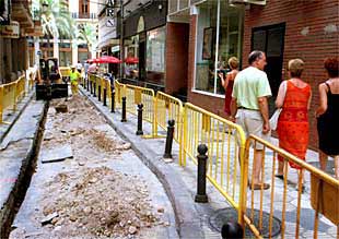 Una jungla de obras en el centro de Valencia
