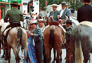 Imagen de la Feria del Centro de Málaga, ayer.