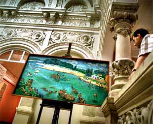    Los placeres del Ebro,  de Francisco Marín Bagüés, en el museo de Bellas Artes de Zaragoza.