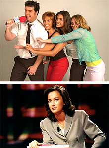 Arriba, el equipo de  Nada personal . Abajo, Patricia Gaztañaga.