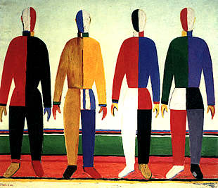 Deportistas (193031), de Kasimir Malevich, que se exponen en el Kunstforum de Viena.