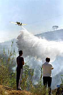 Incendio declarado ayer en en la zona de Vallparc.