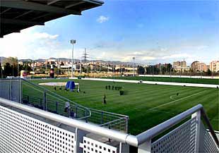 Campo principal de la Ciudad Deportiva del Espanyol en Sant Adrià de Besòs.