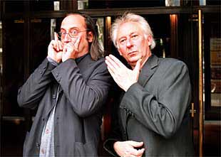 El actor Ramon Fontserè y Albert Boadella en la presentación de la trilogía.