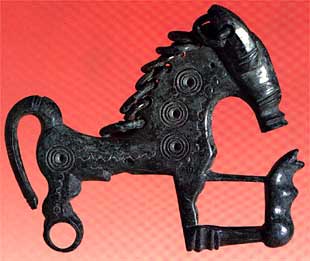 Fíbula de caballo de la exposición Celtas y vetones.