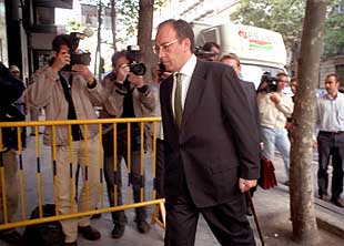 José María Ruiz de la Serna,    número dos  de Gescartera, a su entrada a la Audiencia Nacional