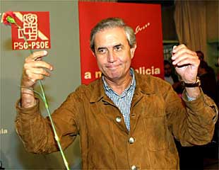 Emilio Pérez Touriño, en la Casa de Cultura de Cangas do Morrazo.