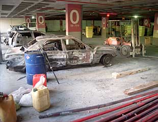 Imagen del parking de Barajas.