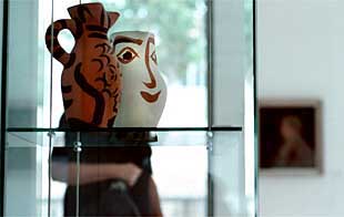 Cerámicas de Picasso expuestas en la muestra abierta en Altea.