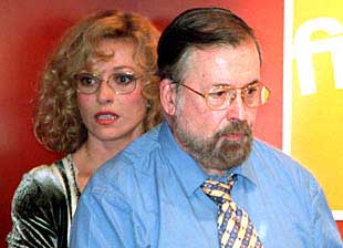 Silvia Tortosa y Narciso Ibáñez Serrador, momentos antes de la presentación del libro.