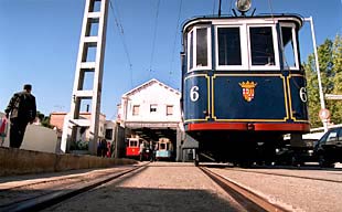 El Tramvia Blau de Barcelona, en una imagen tomada ayer.