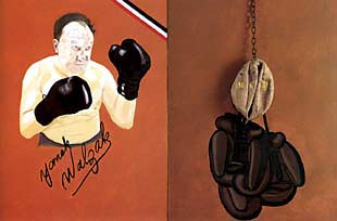 Detalle de la obra    Yanek Walzak,  una de las obras de Eduardo Arroyo que puede verse en Sevilla.