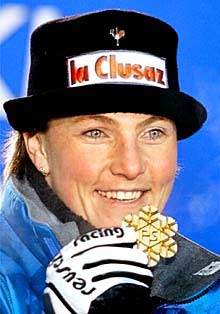 Cavagnoud, el 29 de enero, con la medalla de oro de los Mundiales.