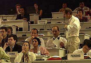 Un grupo de delegados en la cumbre del clima de Marraquech.