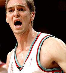 Gasol, en un partido con los Grizzlies.