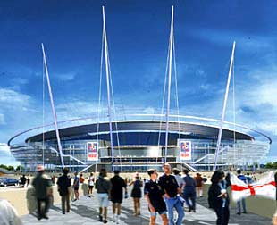 Maqueta por ordenador del proyecto del arquitecto Norman Foster para el nuevo Wembley.