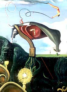  Composición con torero  (1934-35), obra de Óscar Domínguez (abajo).