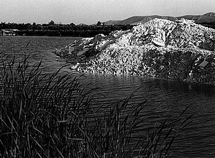 Vertido de lodos de mármol en el marjal de La Safor en la transformación de una finca de Tavernes.