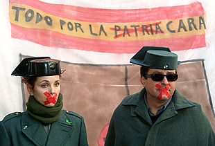 Protesta por las condiciones laborales de los guardias civiles