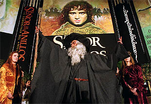 Imagen del preestreno de 'El señor de los anillos'.