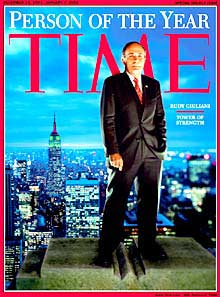Portada de la revista  Time,  con Giuliani como hombre del año.