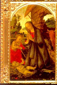 Una interpretación de la Natividad de Filippino Lippi, expuesta en  Los nunca vistos,  en la Galería de los Uffizi, de Florencia.