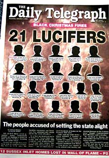 El  Daily Telegraph,  un diario de Sydney, abría ayer así su primera página.