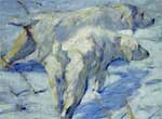 'Perros siberianos en la nieve' (1909-1910), óleo sobre lienzo de Franz Marc.