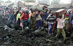 Éxodo de ida y vuelta tras la terrible erupción del Nyiragongo