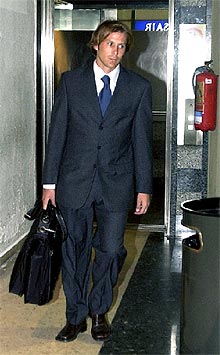 Mendieta, al regreso de un viaje.