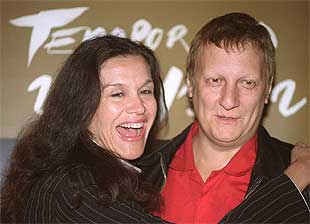 Sophie Faucher y Robert Lepage, durante la presentación de  Apasionada  en Madrid.