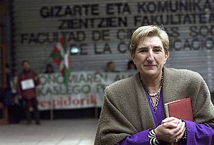 Gotzone Mora, en la facultad de Ciencias Sociales de la UPV, el pasado viernes.
