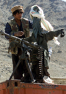 Un combatiente de la Alianza del Norte, ayer en Bagram.
