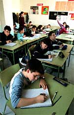 Una clase del Instituto San Josep Calassanç de Barcelona