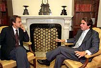 Aznar y Zapatero ultiman una reunión para salvar el Pacto contra el Terrorismo