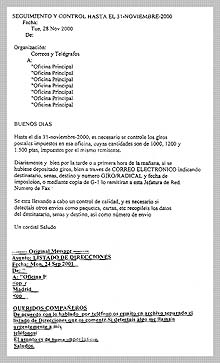 CHIVATAZO POR 'E-MAIL'.