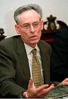 El historiador John Elliott, ayer en Madrid.