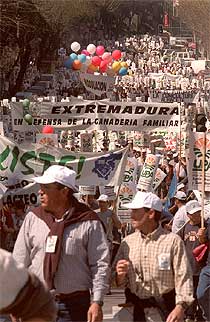 Manifestación de agricultores del pasado sábado.