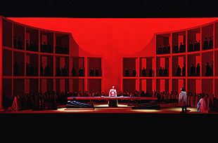 Una escena de    Parsifal,  de Wagner, durante su representación en Salzburgo.