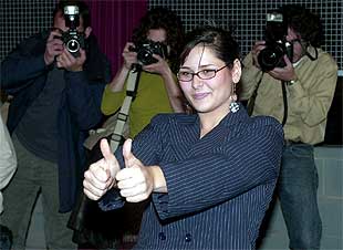 Rosa López, ganadora de    Operación Triunfo. 