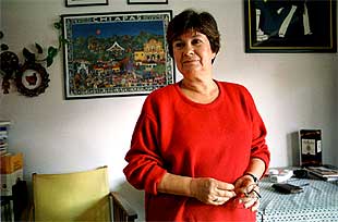 Sara Méndez, el miércoles pasado en Buenos Aires, adonde fue a reunirse con su hijo.