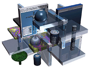 Imagen que abre el sitio de Internet    La nueva ciudad de Dios,  al que pertenece también la ilustración inferior.