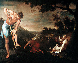 Arriba,  Primera labor de Adán y Eva  (Pollok House, Glasgow). Abajo,  Juno  (colección particular).