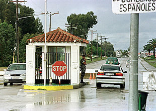 Fotografía de archivo de la entrada de la base naval de Rota (Cádiz).