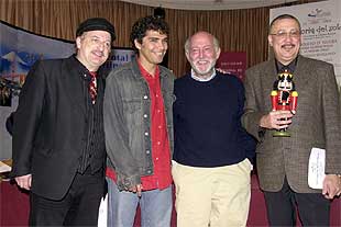 De izquierda a derecha, Javier Gurruchaga, Vladímir Cruz, Álvaro de Luna y Paquito D'Rivera.