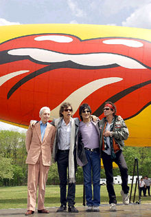 De izquierda a derecha, Charlie Watts, Mick Jagger, Ron Wood y Keith Richards, a su llegada al parque Van Cortlandt, en el Bronx de Nueva York.
